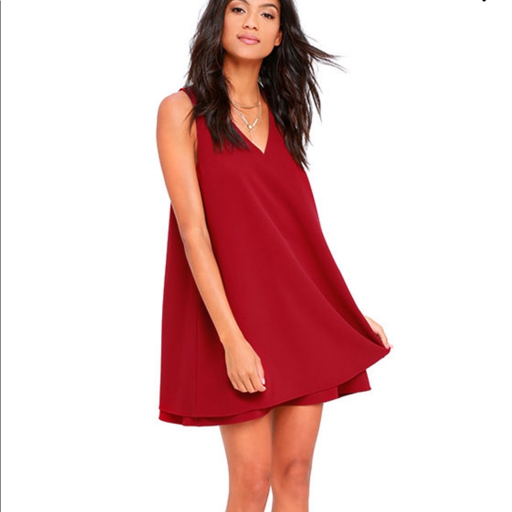 BB Dakota Red Shift Dress